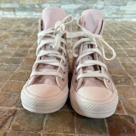 Converse Women's Soft Pink Embroidered crystals High-Tops - Picture 13 of 13